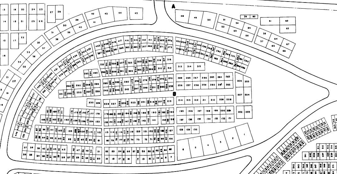 Surveying map of woodlawn west cemetery