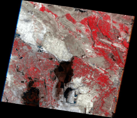 False color image of mesopotamian region